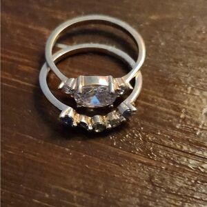 Stackable Silver Ring Set size 7